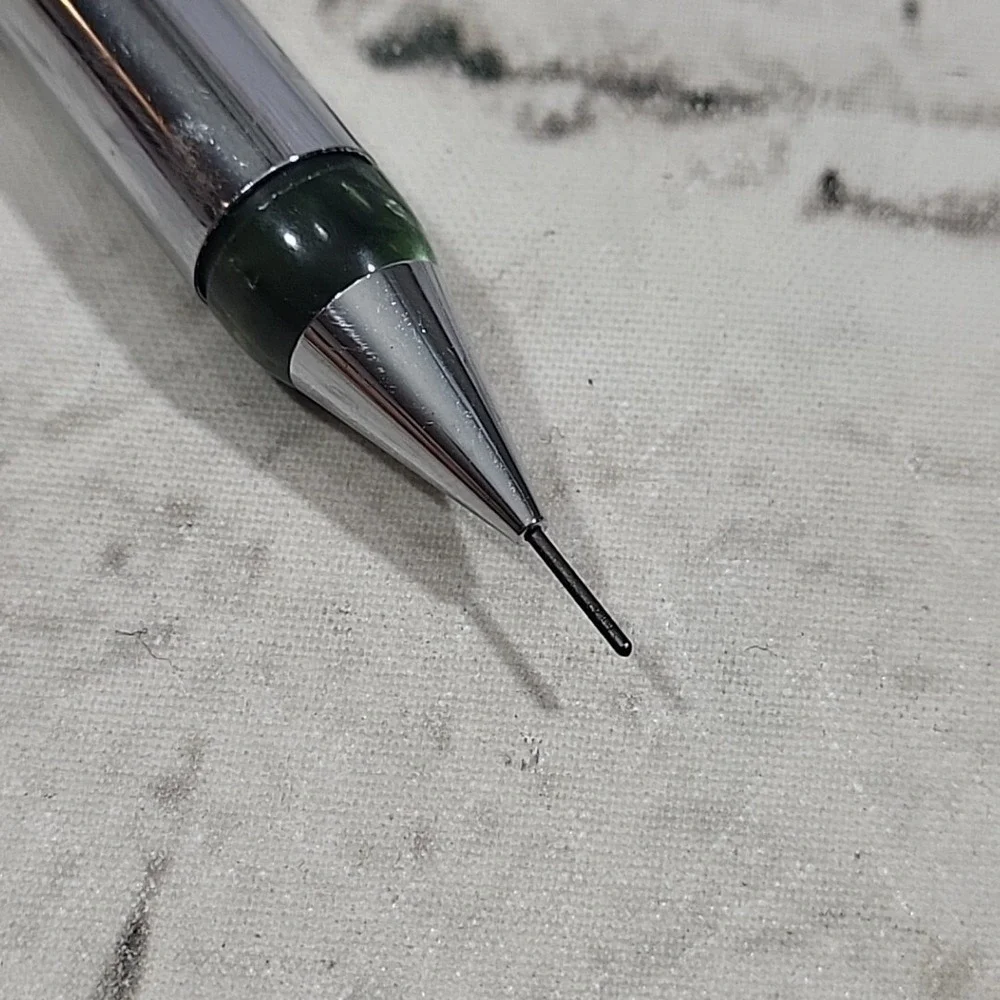 Vintage Pierre Cardin Mechanical Pencil Chrome And Green Drafting‎ Pencil